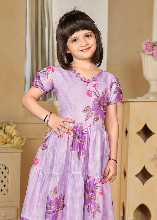 Purple Silk Frock