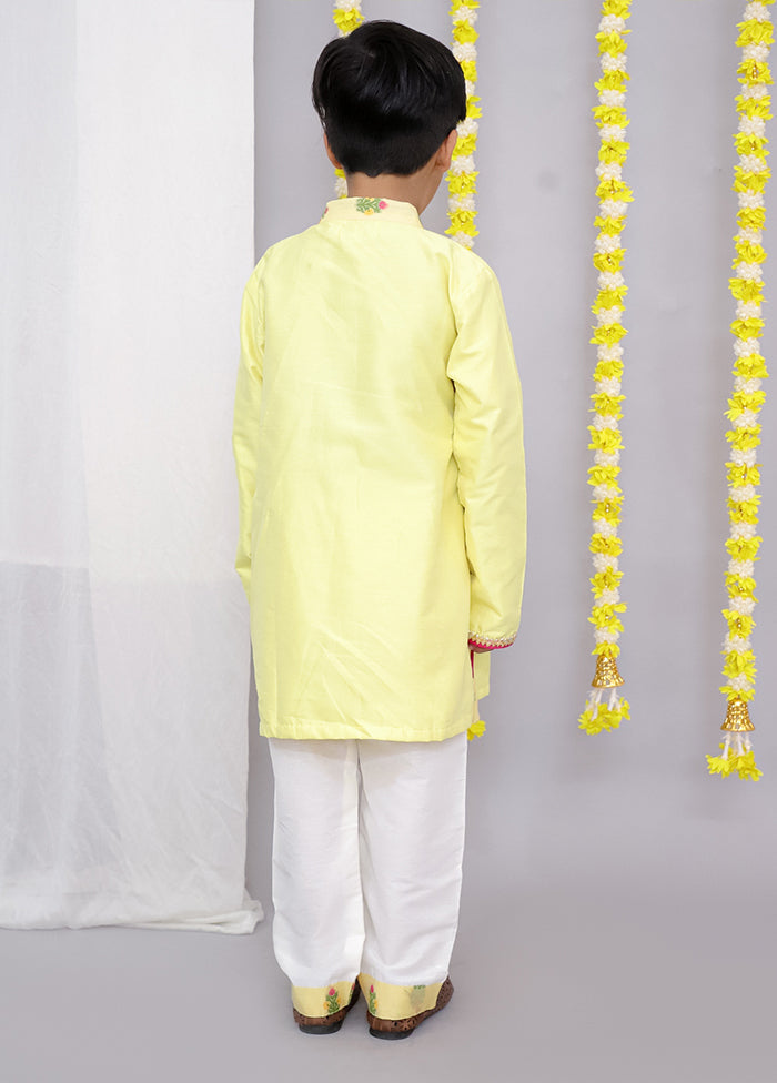 Yellow cotton Kurta & Pajama Set