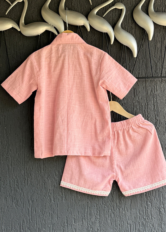 Pink cotton Cord set