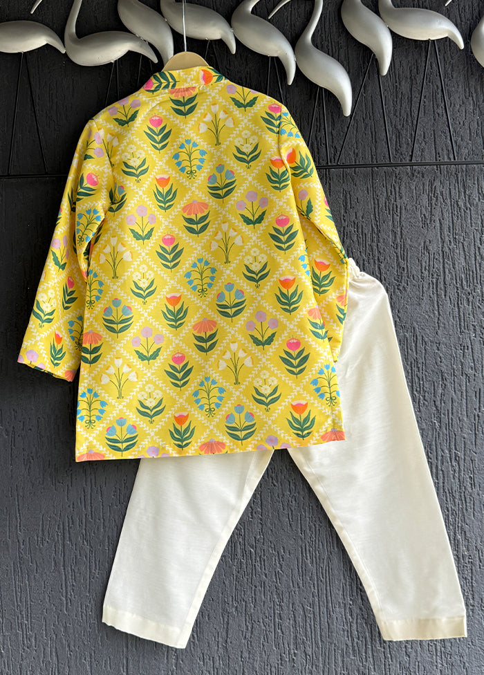 Yellow Silk Kurta & Pajama Set