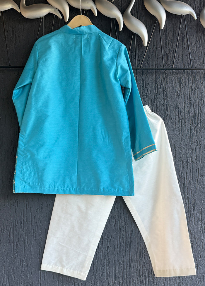 Blue Silk Kurta & Pajama Set