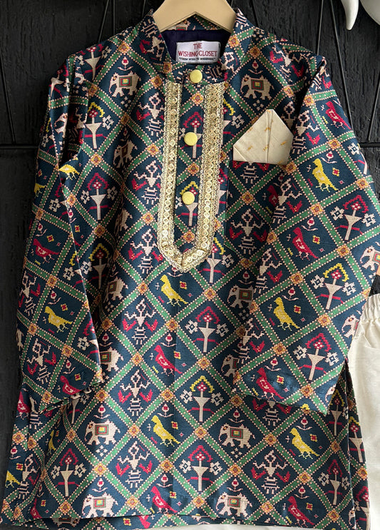 Blue Silk Kurta & Pajama Set