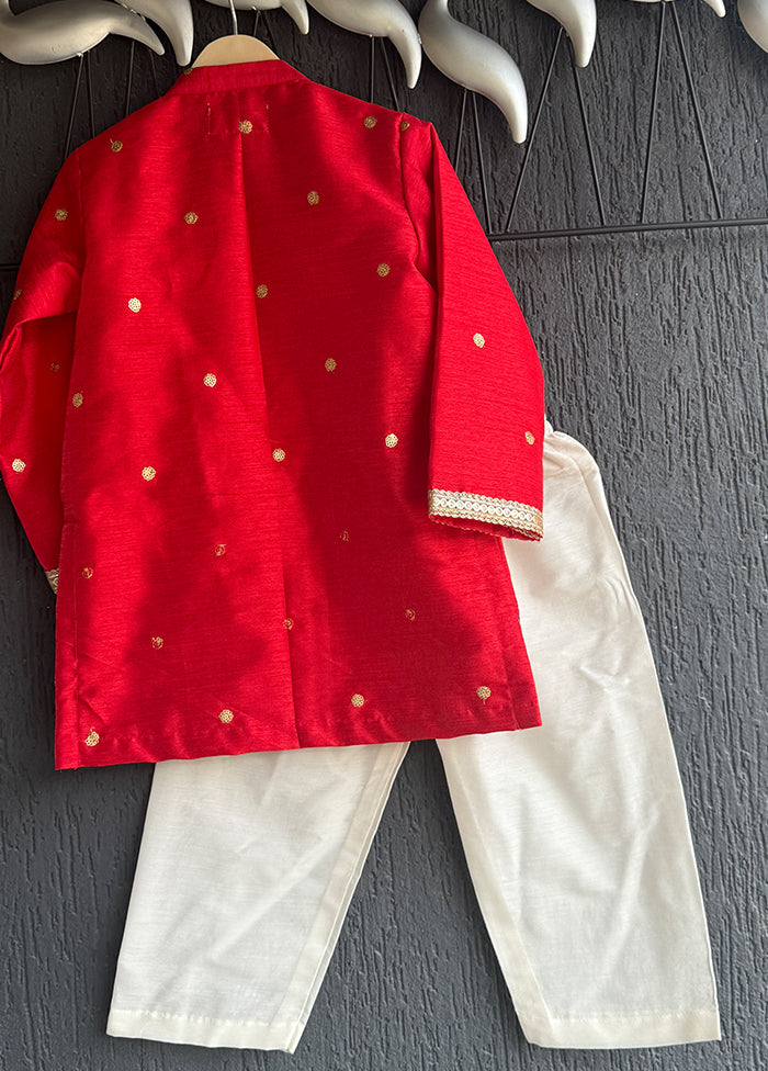 Red Silk Kurta & Pajama Set