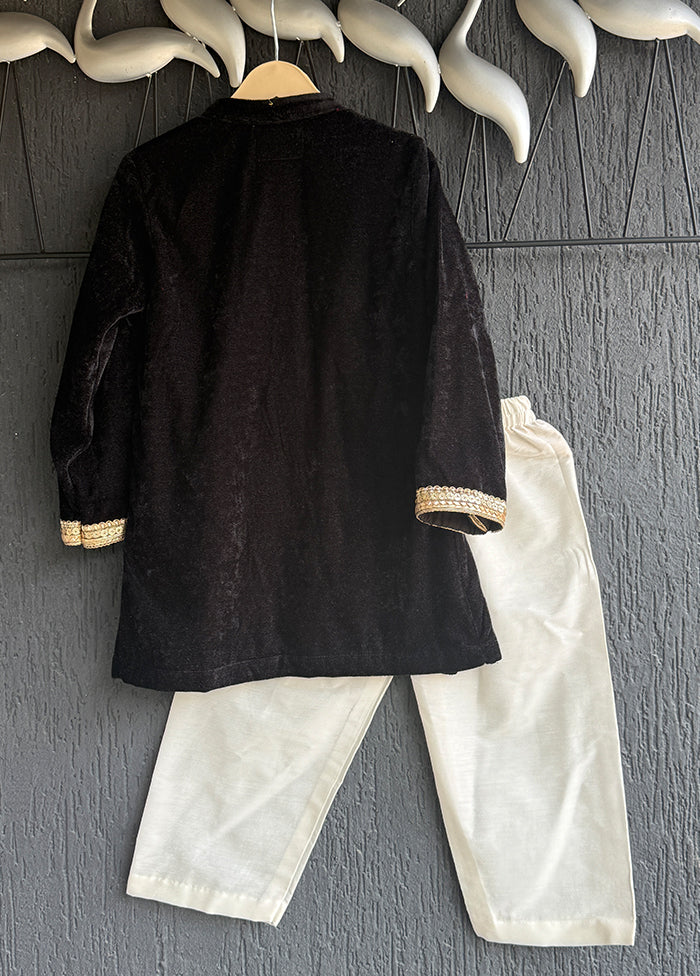 Black Silk Kurta & Pajama Set