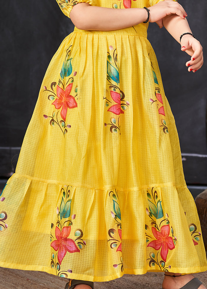 Yellow Silk Frock