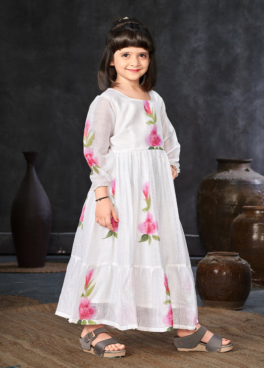 White Silk Frock