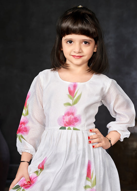 White Silk Frock