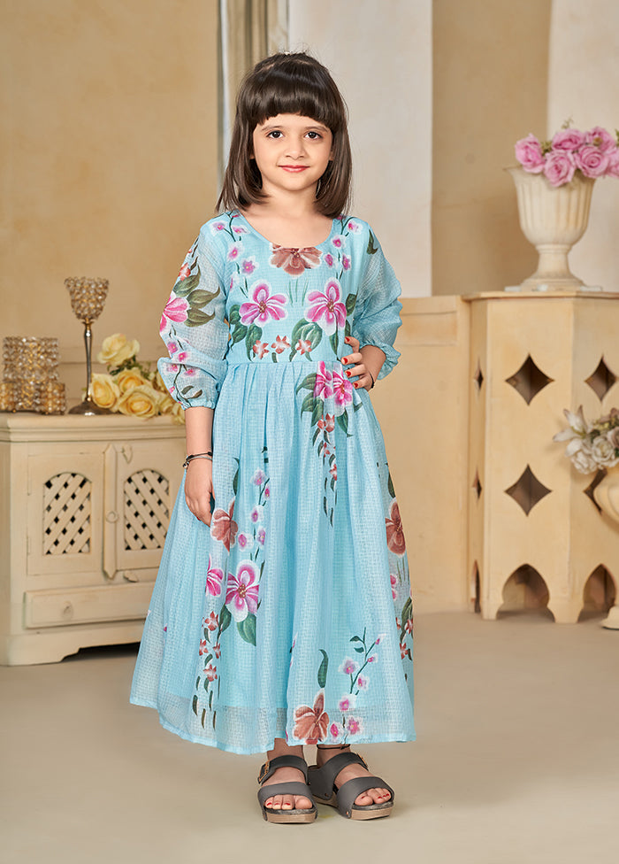 Blue Silk Frock