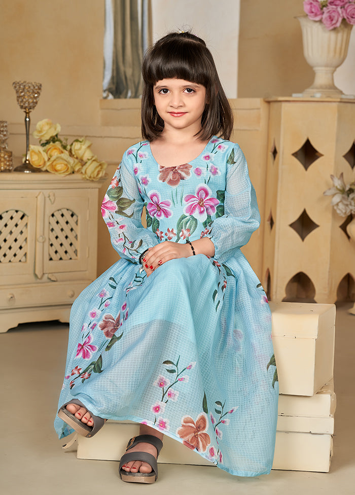 Blue Silk Frock
