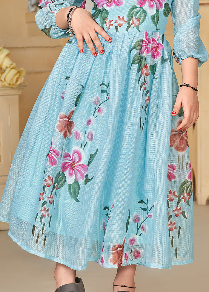 Blue Silk Frock