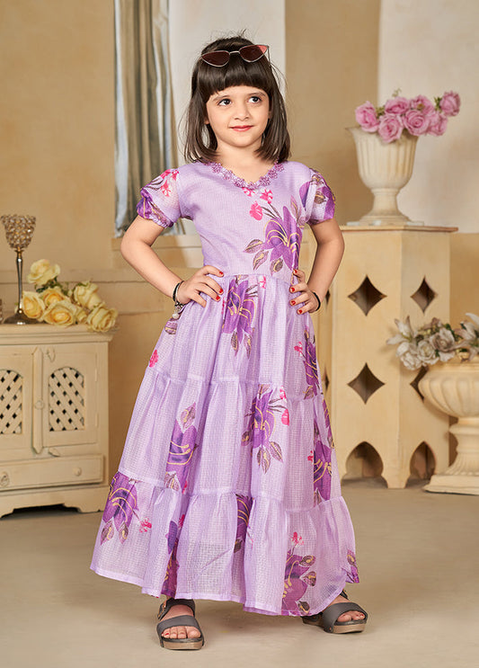 Purple Silk Frock