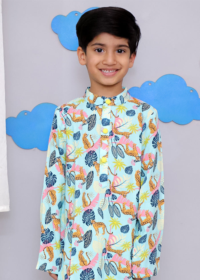 Green cotton Kurta & Pajama Set