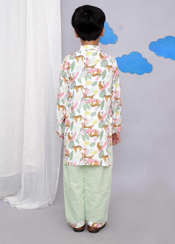 Cream cotton Kurta & Pajama Set