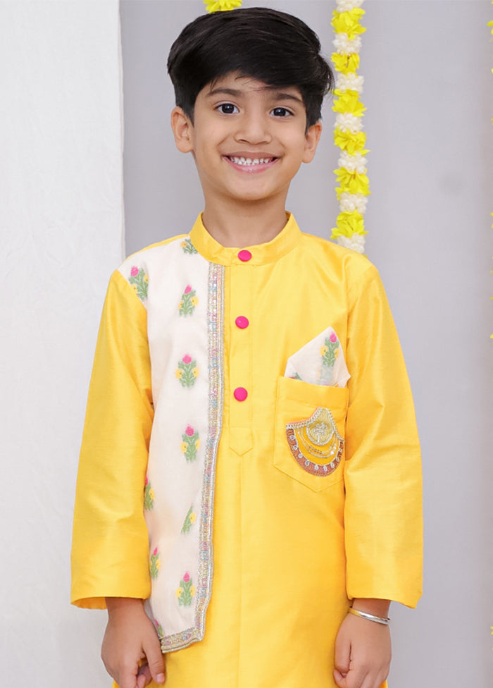 Yellow cotton Kurta & Pajama Set