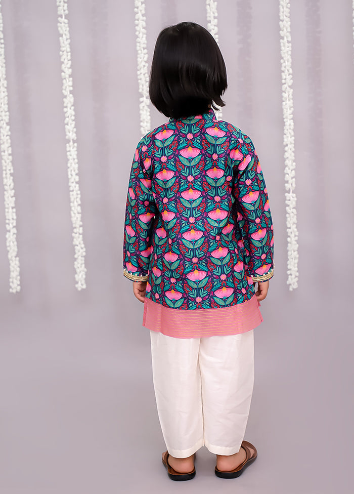 Purple Silk Kurta & Pajama Set