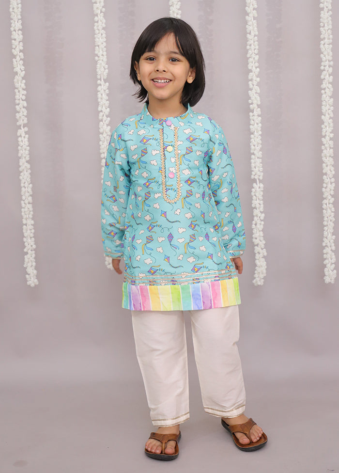 Blue Silk Kurta & Pajama Set