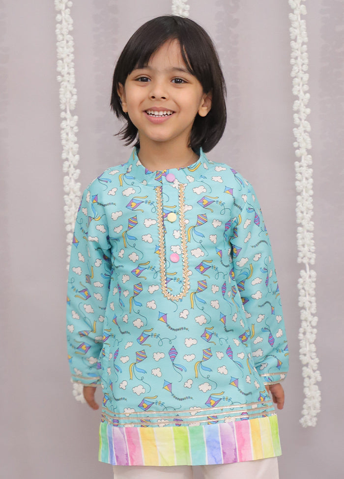 Blue Silk Kurta & Pajama Set