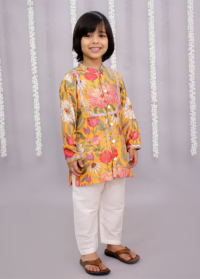 Multicolor Silk Kurta & Pajama Set