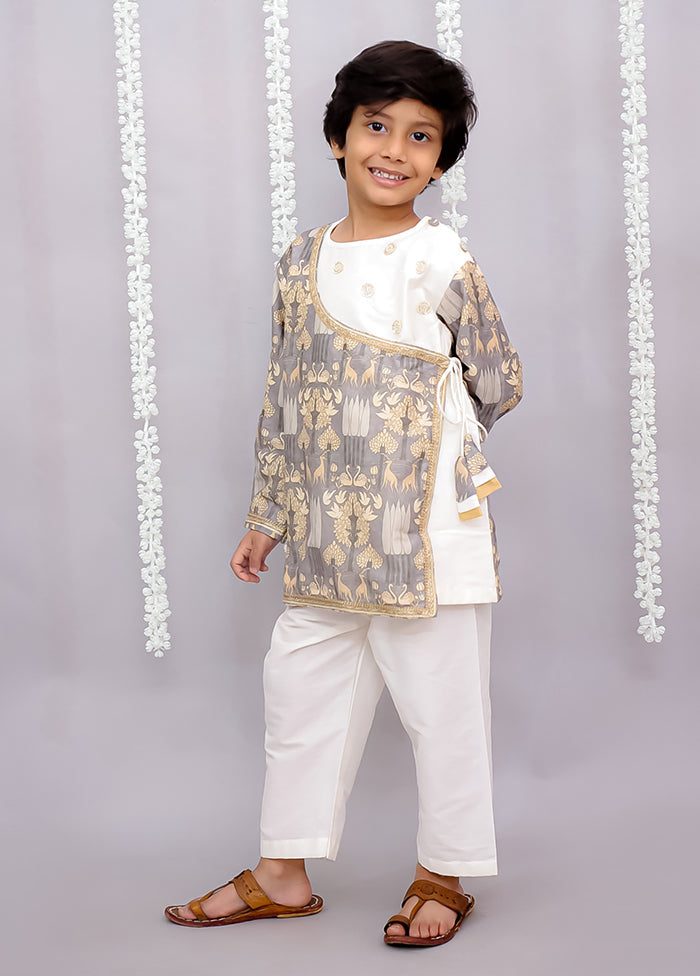 Grey Silk Kurta & Pajama Set
