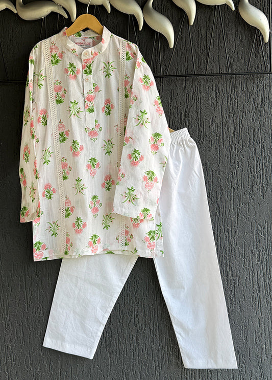 Cream Silk Kurta & Pajama Set