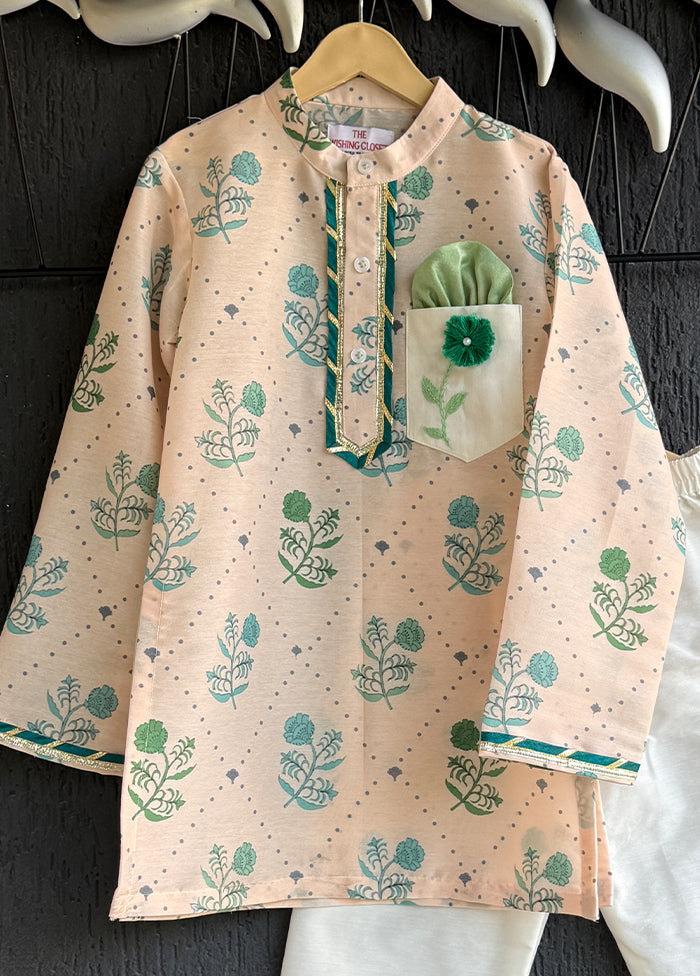 Cream Silk Kurta & Pajama Set