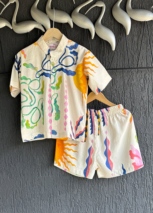 White cotton Cord set