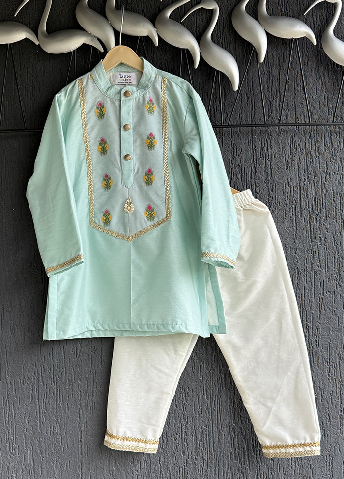 Blue Silk Kurta & Pajama Set