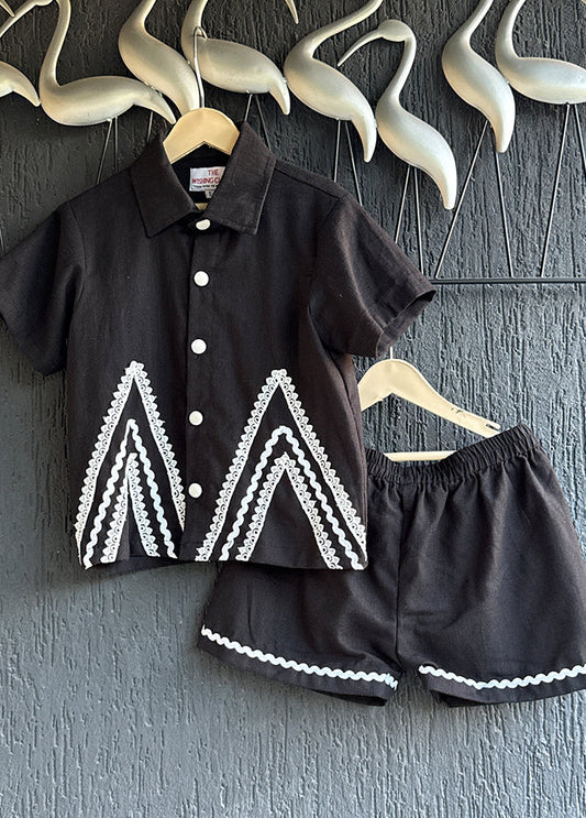 Black cotton Cord set