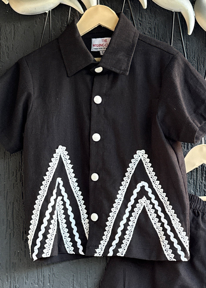 Black cotton Cord set