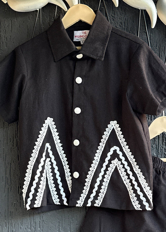 Black cotton Cord set