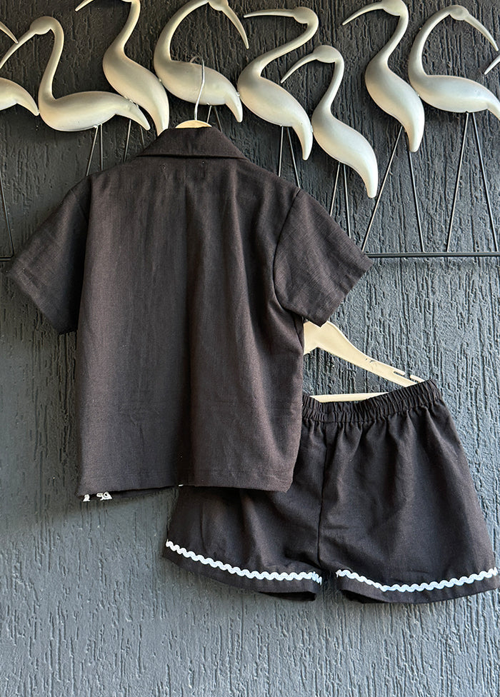 Black cotton Cord set