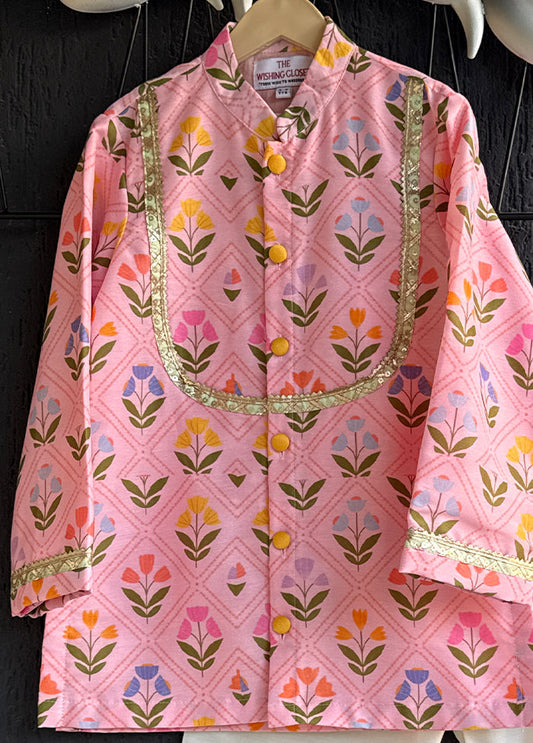 Pink Silk Kurta & Pajama Set