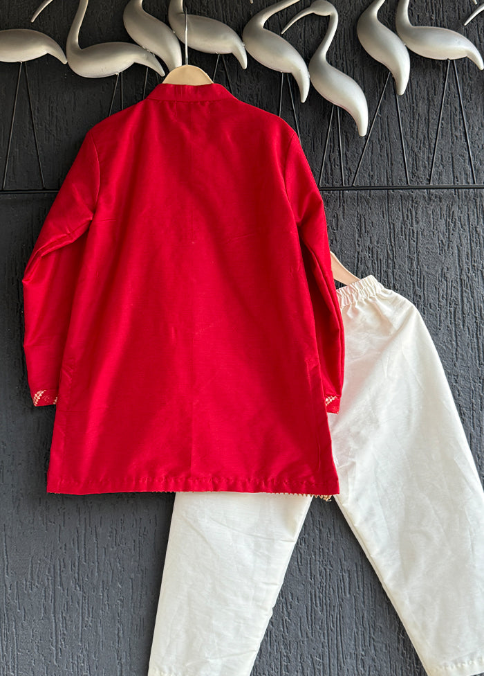 Red cotton Kurta & Pajama Set