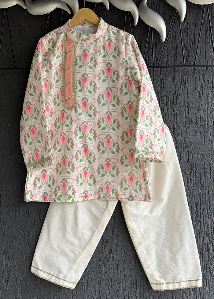 Multicolor Silk Kurta & Pajama Set