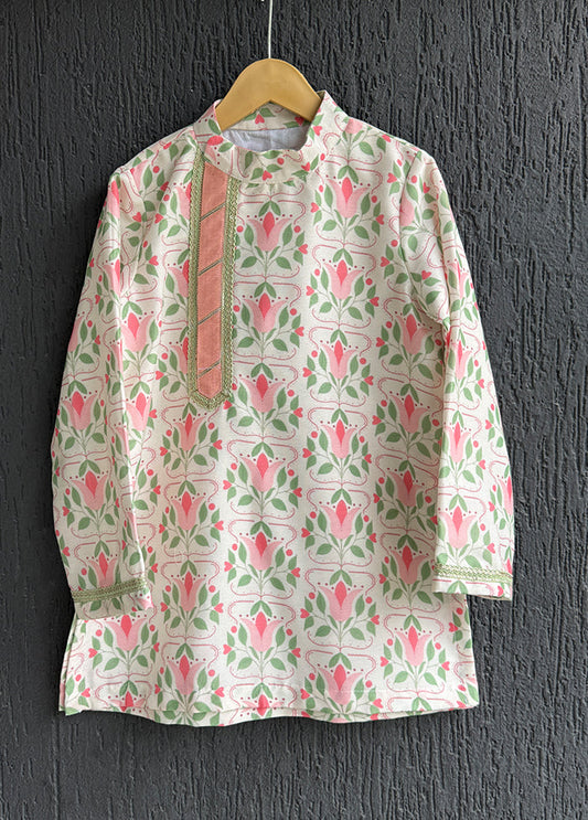 Multicolor Silk Kurta & Pajama Set