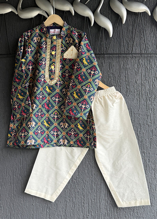 Blue Silk Kurta & Pajama Set