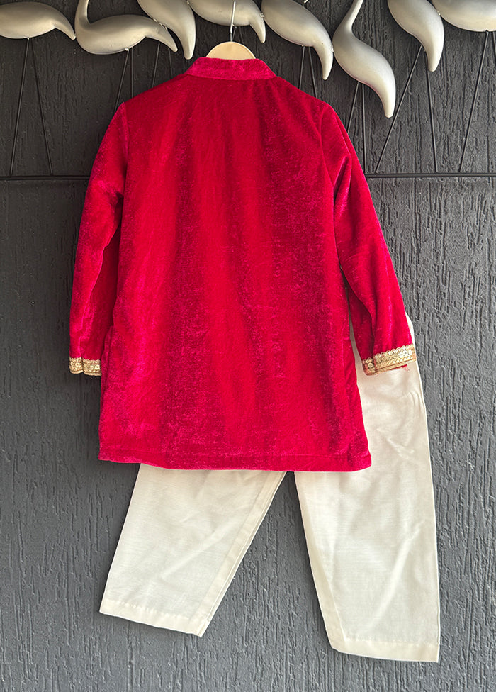 Red Silk Kurta & Pajama Set
