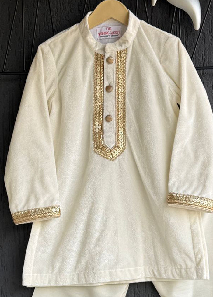 Cream Silk Kurta & Pajama Set